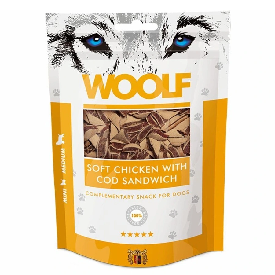 Woolf Hundesnack Bløde Kylling med Torsk Sandwich
